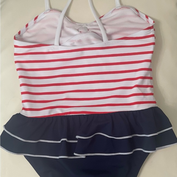 Janie and Jack Recycled Striped Americana Swimsuit - Picture 7 of 9